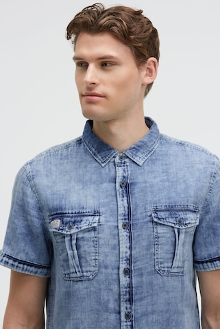 CAMP DAVID Regular Fit Hemd in Blau