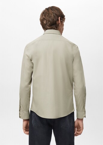 MANGO MAN Regular fit Button Up Shirt 'Play' in Green