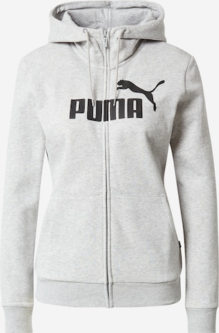 PUMA Sports sweat jacket Ess in Mottled Grey ABOUT YOU