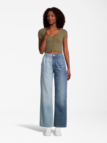 AÉROPOSTALE Wide Leg Jeans i blå