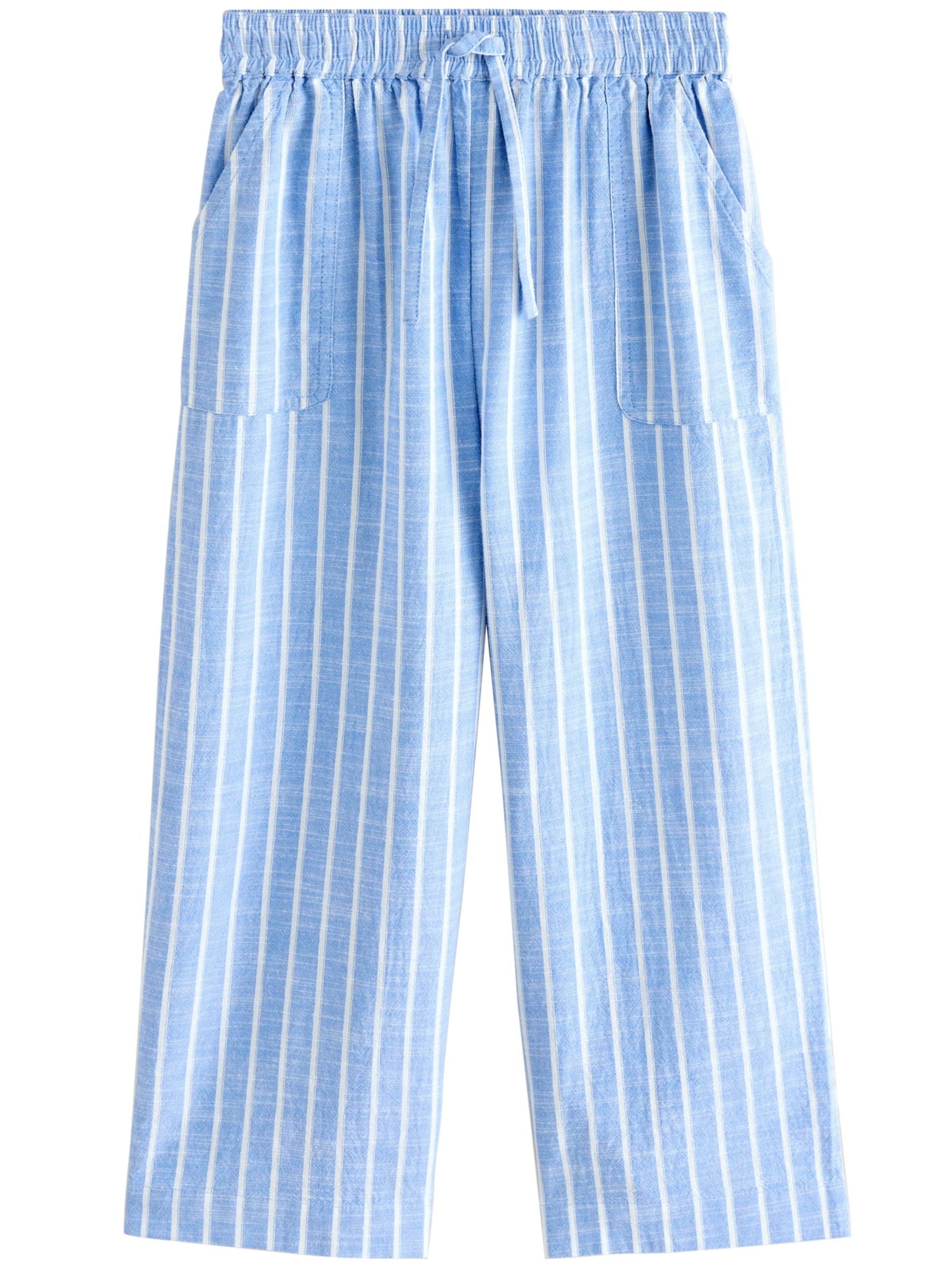 Wide Leg Pantalon Next en bleu : devant