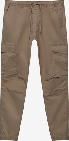 Pantalon cargo Pull&Bear en beige : devant