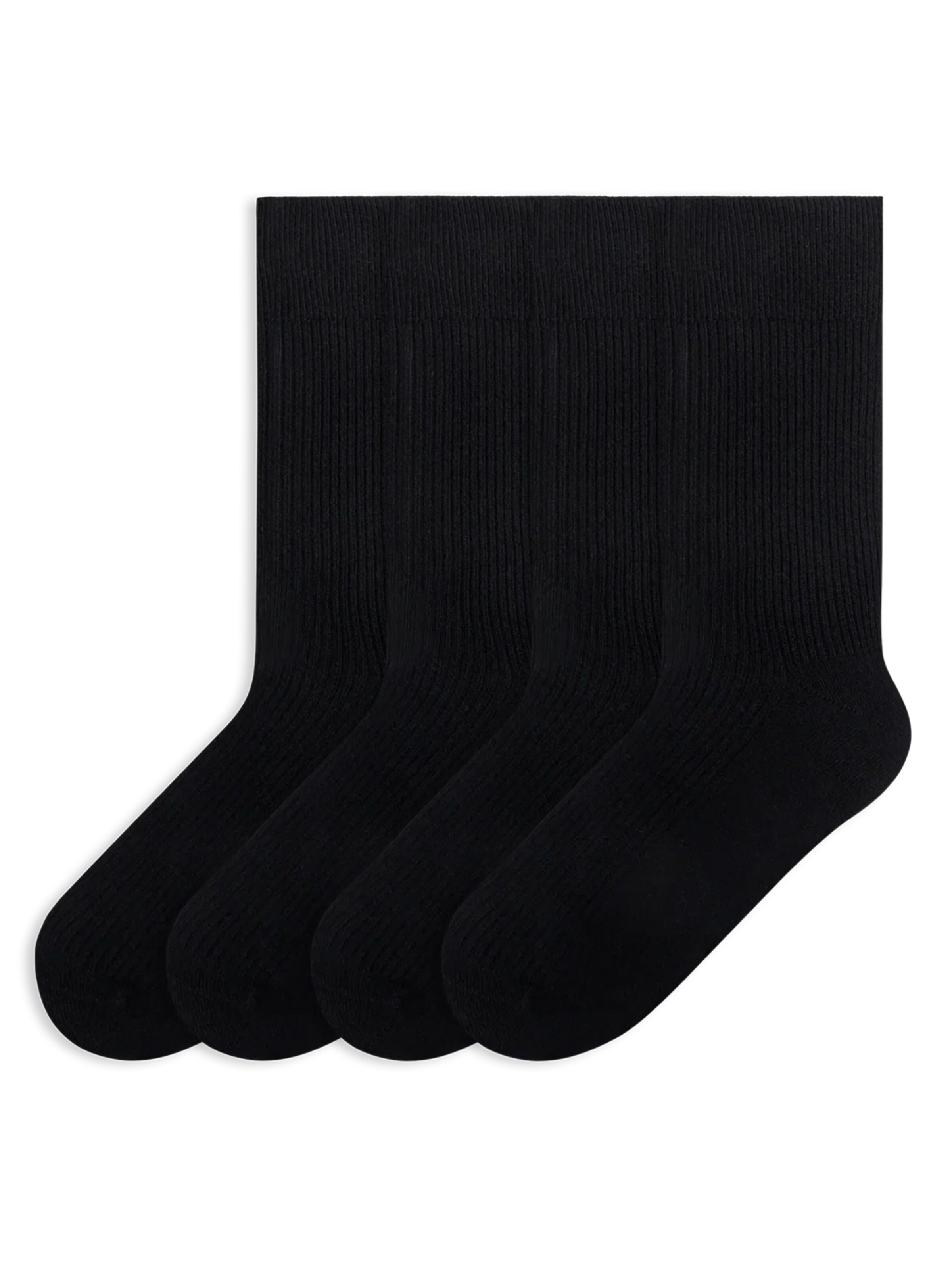 Von Jungfeld Socks 'Fine Ribbed' in Black: front