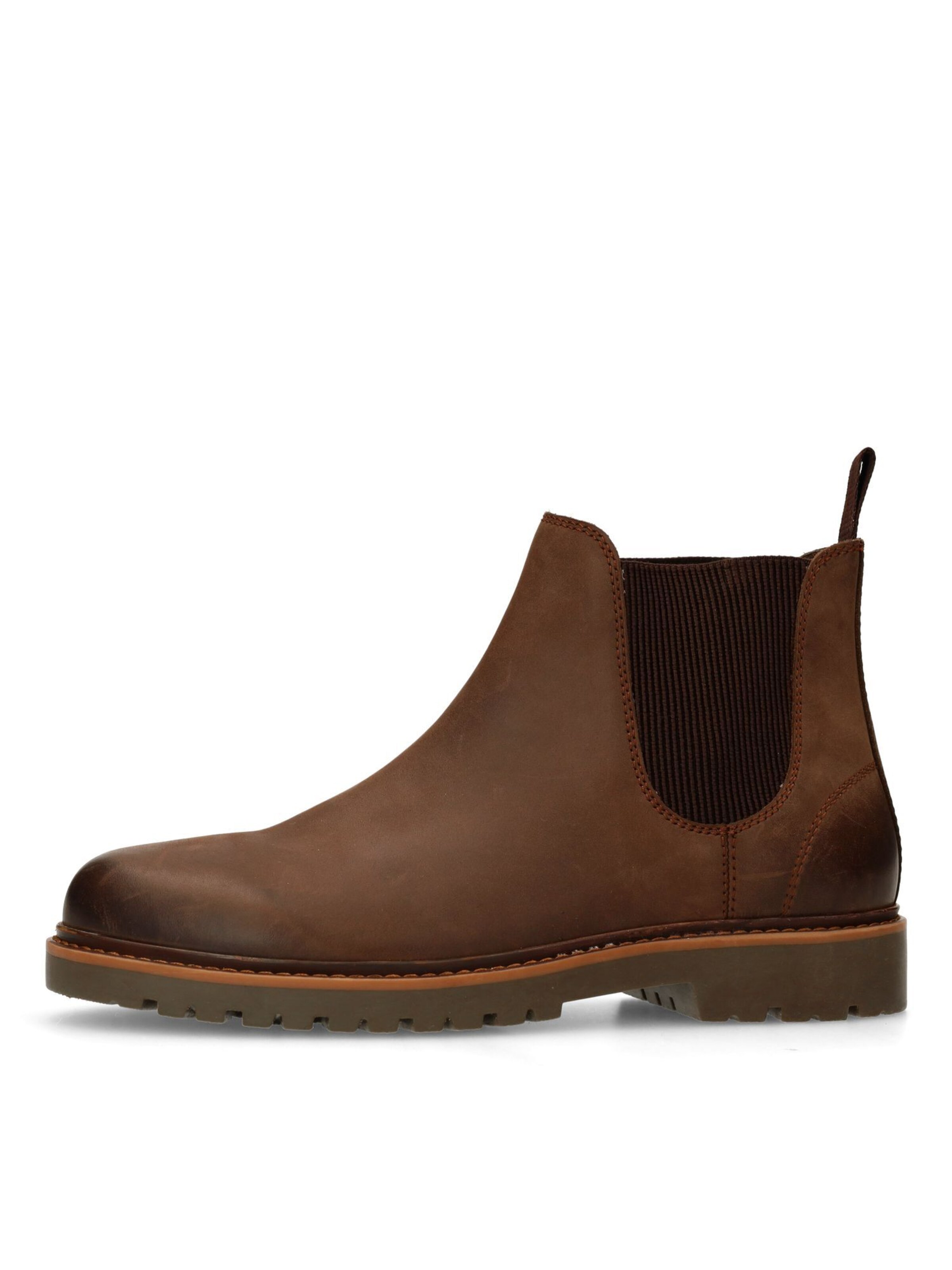 MANFIELD Chelsea boots in Bruin: voorkant