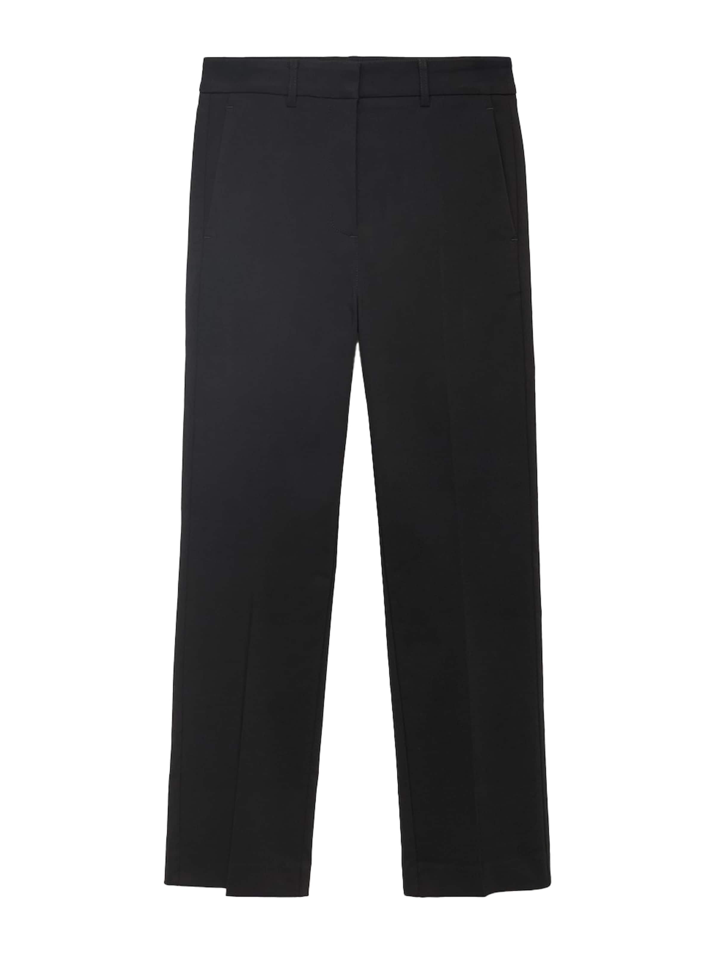 MANGO Панталон с ръб 'NEWCOLA' в черно: отпред