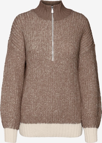 VERO MODA Sweater 'CHIARA' in Brown: front
