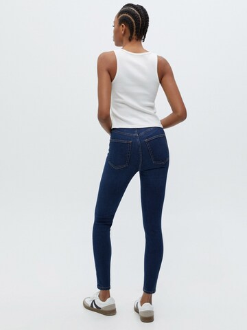 Pull&Bear Skinny Džínsy - Modrá