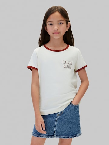 Calvin Klein Jeans Regularen Majica | bež barva: sprednja stran