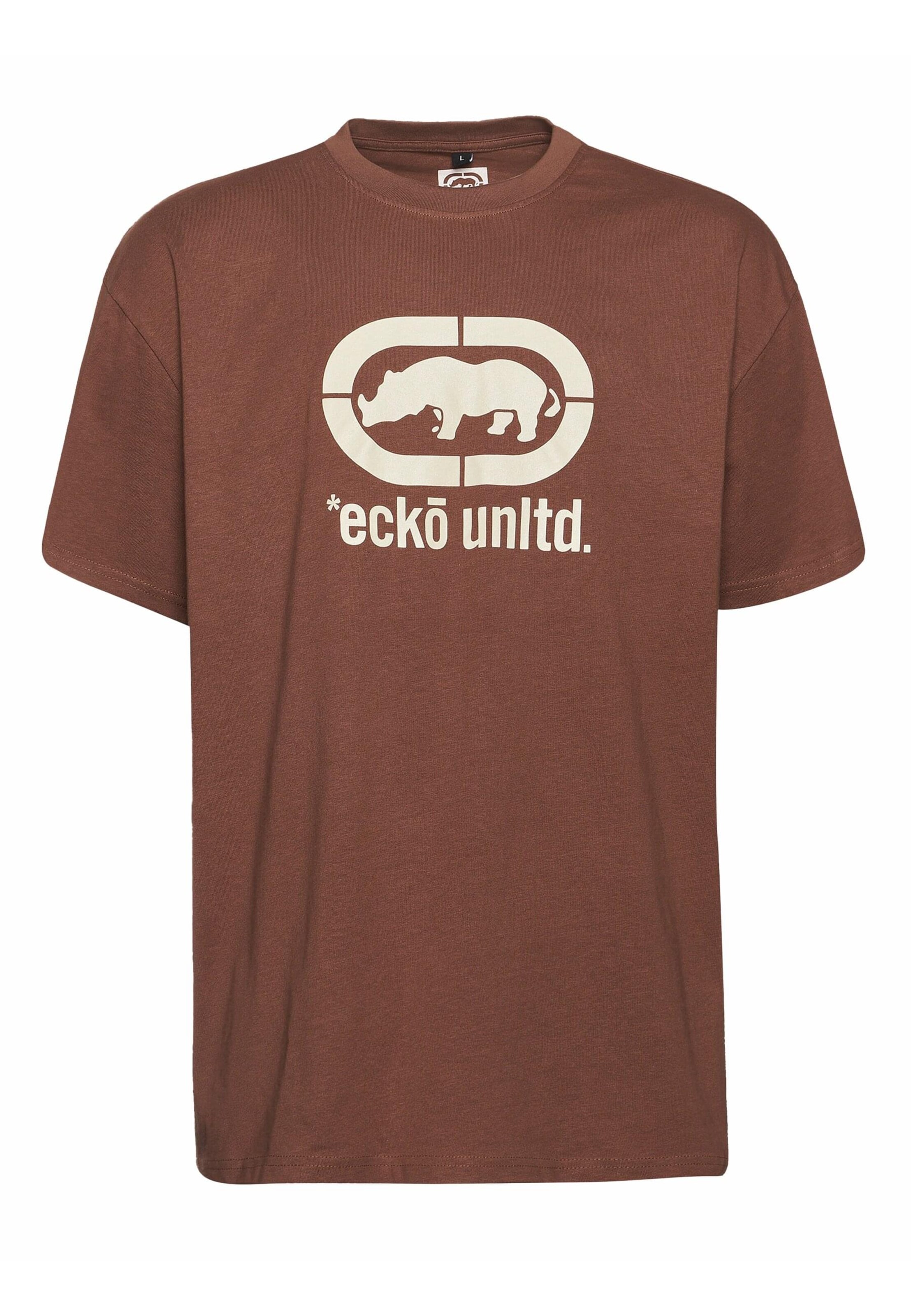Ecko Unlimited Shirt 'JohnRhino' in Braun: Vorderseite