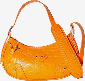 Bershka Shoulder bag in Orange: front