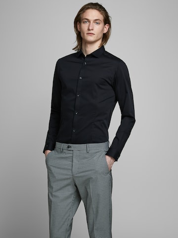 JACK & JONES Button Up Shirt 'Parma' in Black: front
