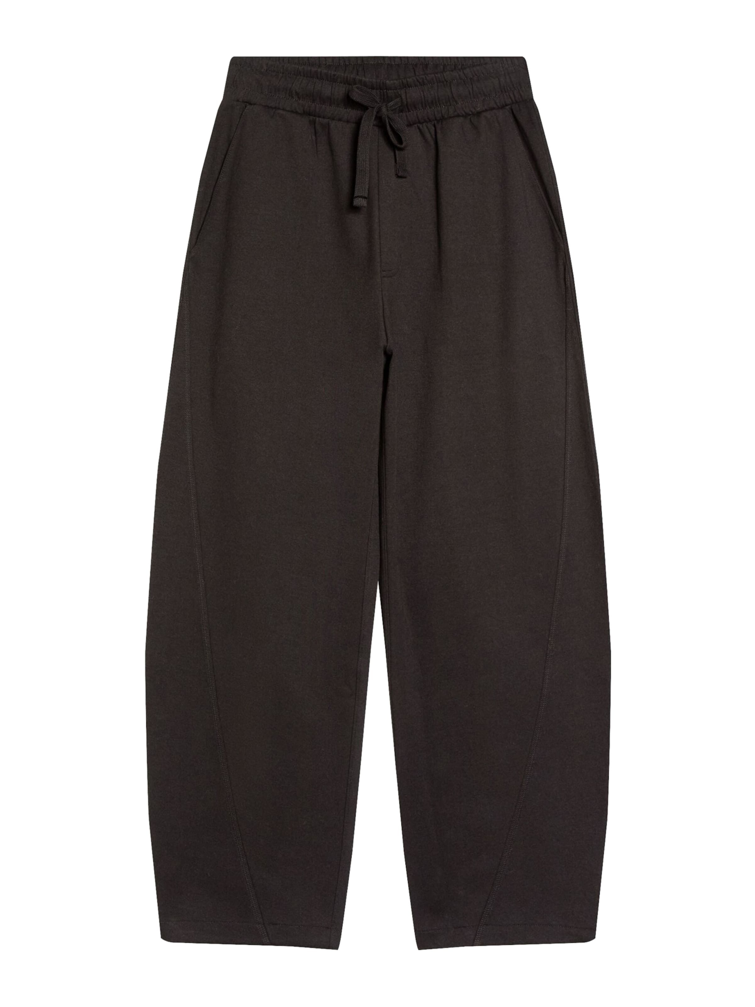 Baggy Pantalon Bershka en noir : devant
