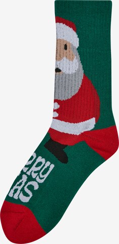 Urban Classics Socken 'Fancy Santa' in Grün