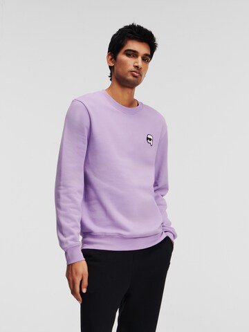 Karl Lagerfeld Sweatshirt 'Ikonik 2.0' i lila: framsida