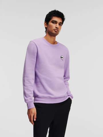 Karl Lagerfeld Sweatshirt 'Ikonik 2.0' in Purple: front