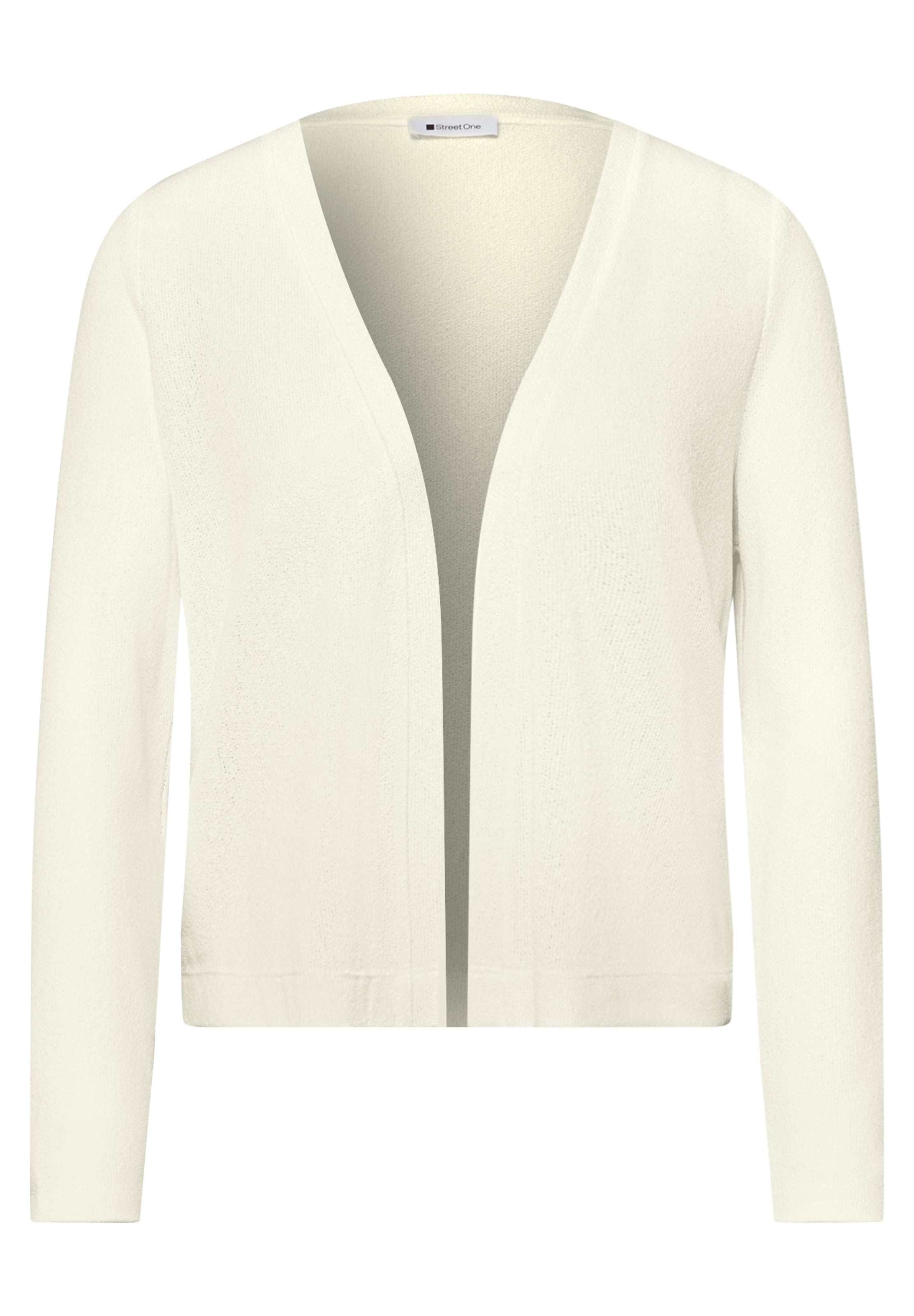 STREET ONE Strickjacke 'Nette' in Weiß: Vorderseite