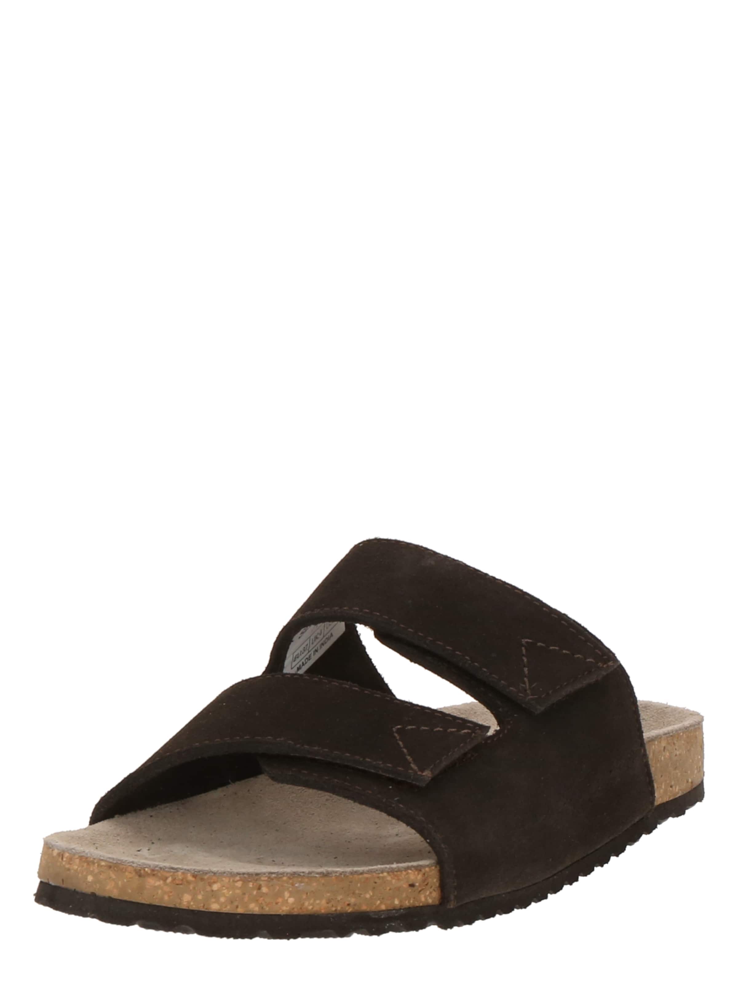 SELECTED Mules 'SLFBETSY' in Brown: front