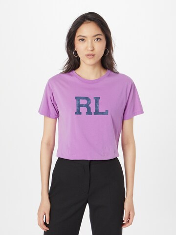 Polo Ralph Lauren T-shirt 'PRIDE' i rosa: framsida
