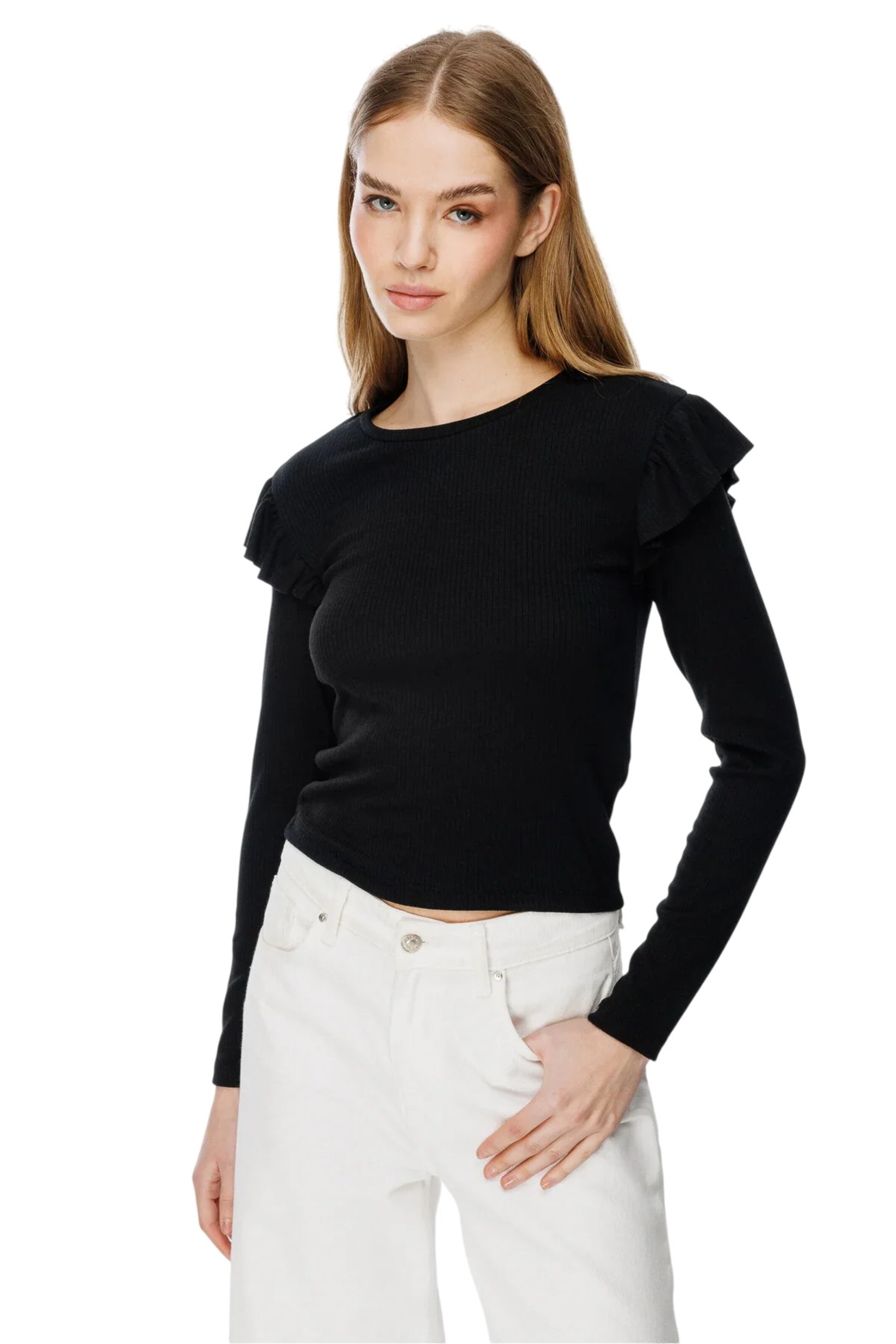 Alexa Dash Blouse in Black