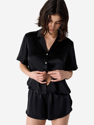ETAM Schlafshirt in Schwarz: Vorderseite