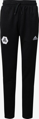 ADIDAS PERFORMANCE Regular Workout Pants 'Tan' in Black: front