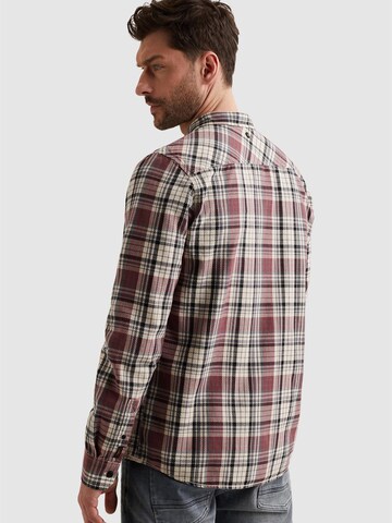 PME Legend Regular fit Skjorta 'Shirt with allover check pattern' i röd