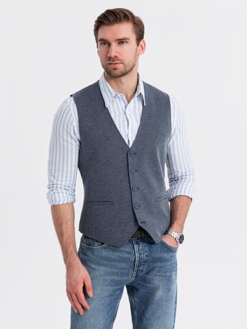 Ombre Vest in Blue: front