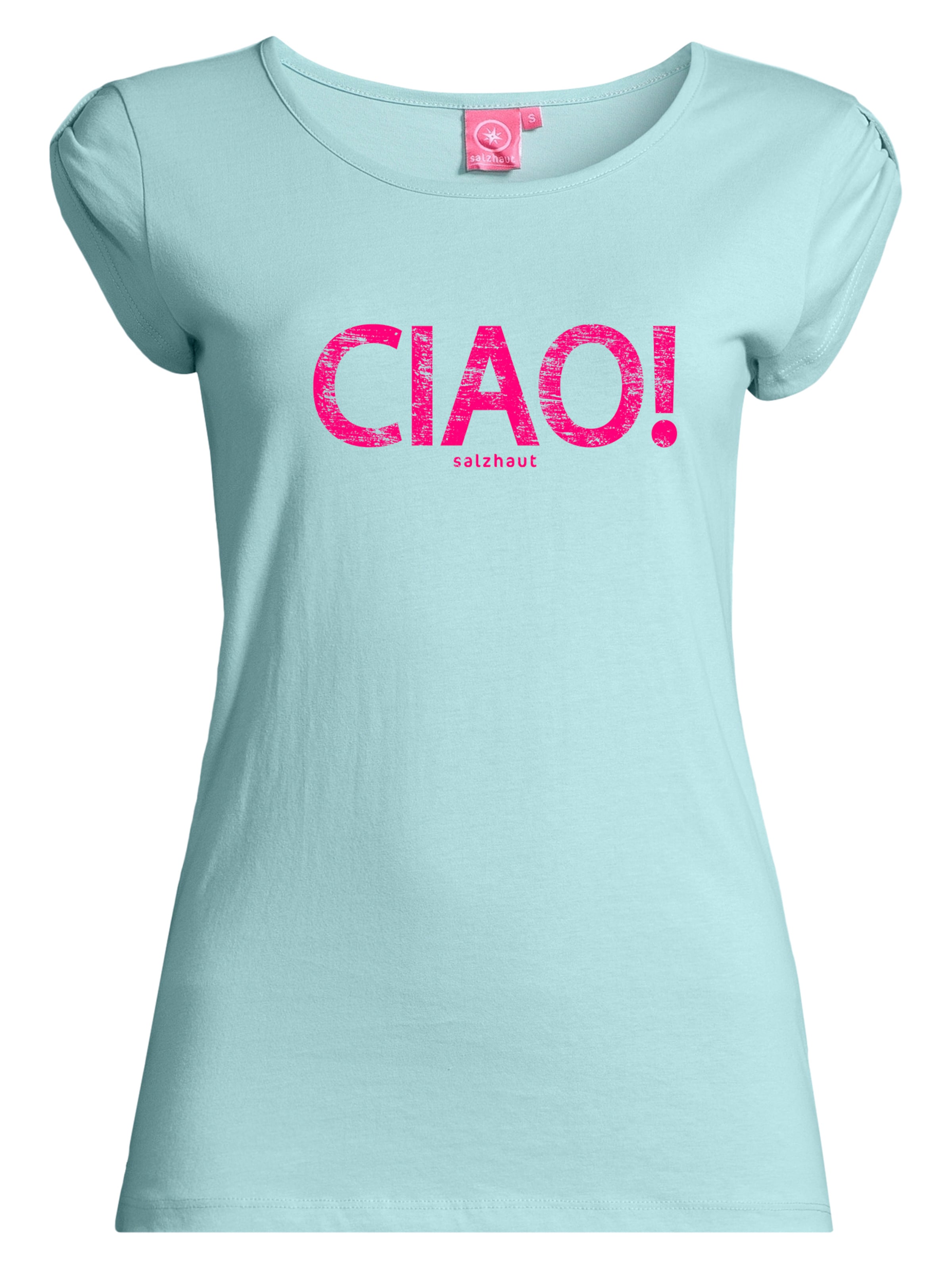 salzhaut Shirt ' BIIKE - CIAO ' in Blue: front