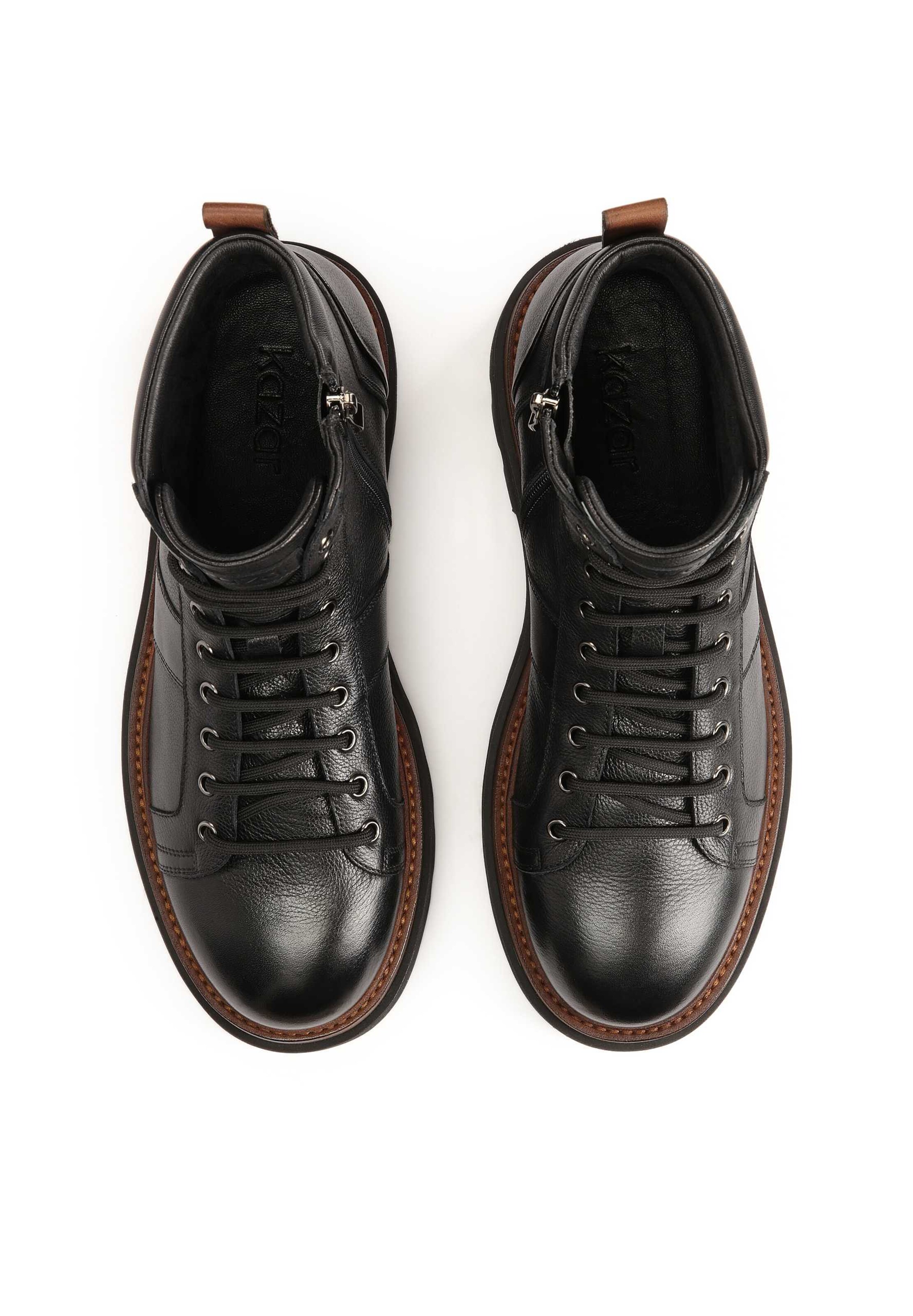 Bottines à lacets Kazar en noir