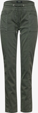 CECIL Slim fit Pants in Green: front