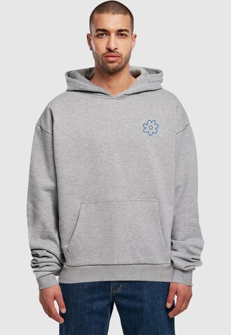 Merchcode Sweatshirt 'Flower' in Grey: front