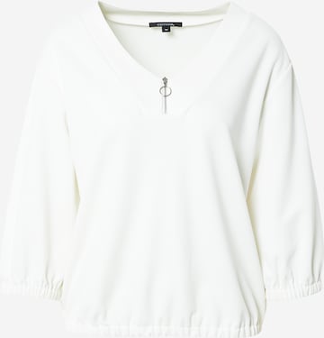 COMMA Sweatshirt in Wit: voorkant