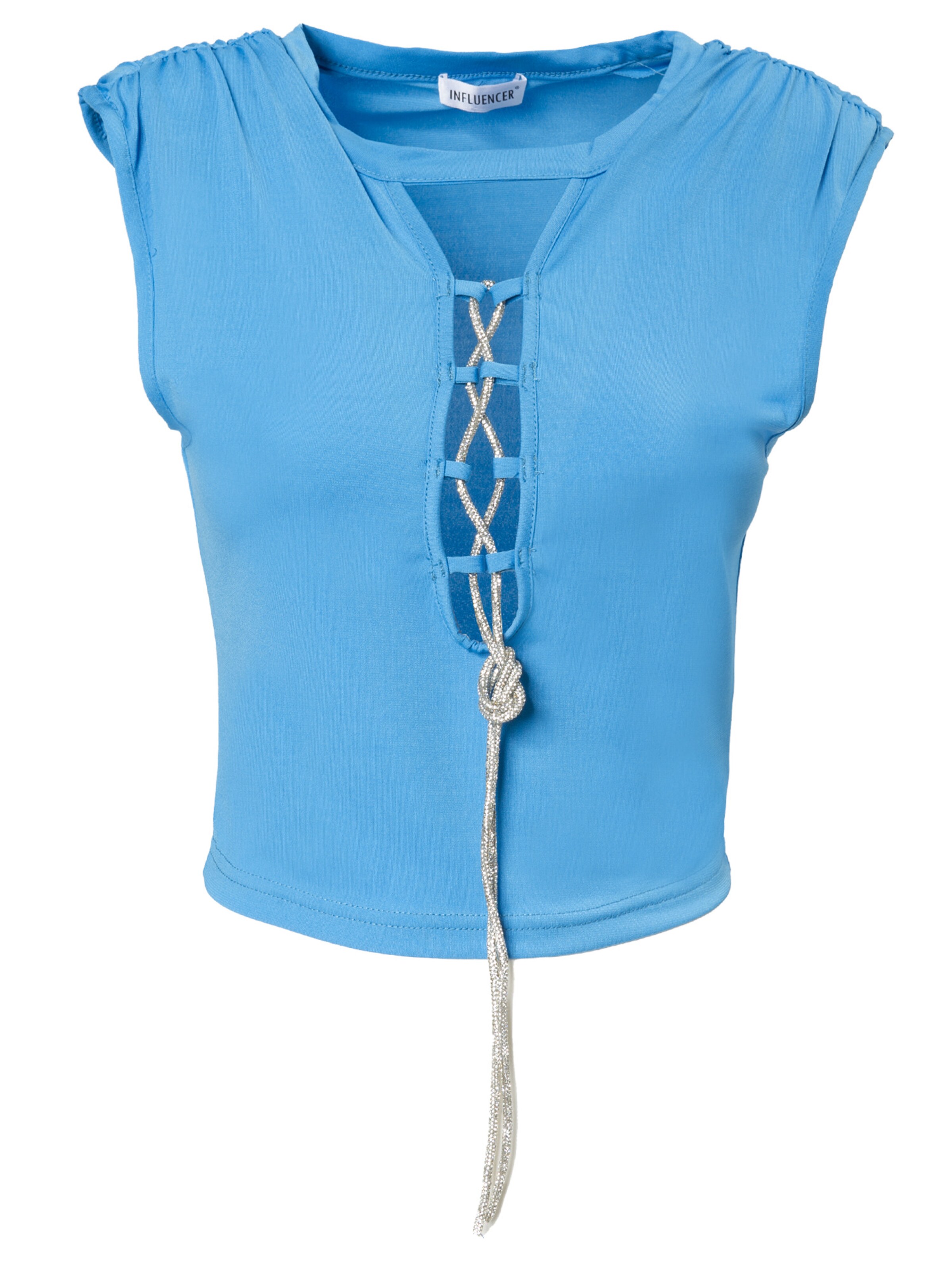 Influencer Топ в Синий: спереди