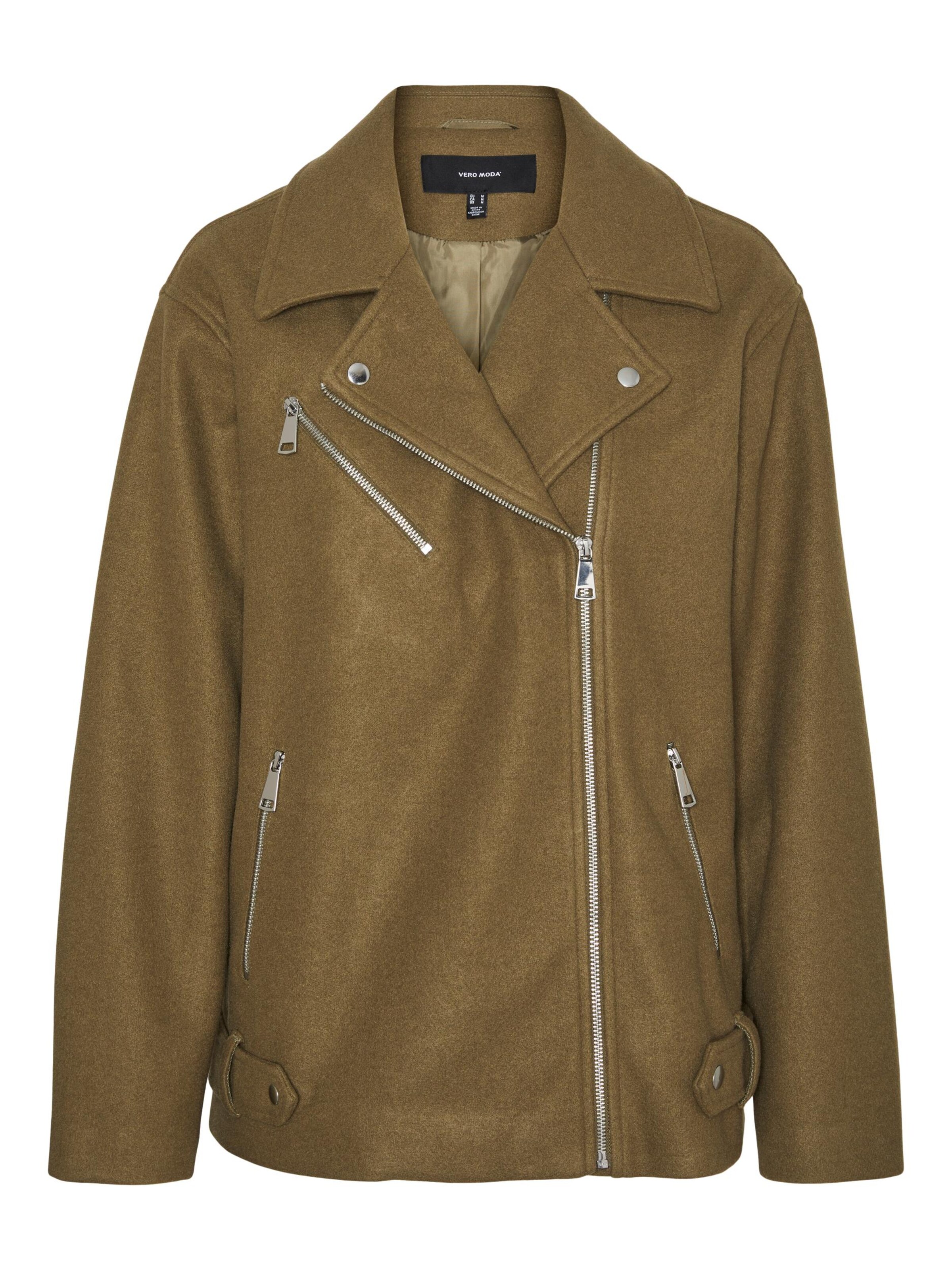 VERO MODA Prehodna jakna 'POPEMMY' | zelena barva: sprednja stran