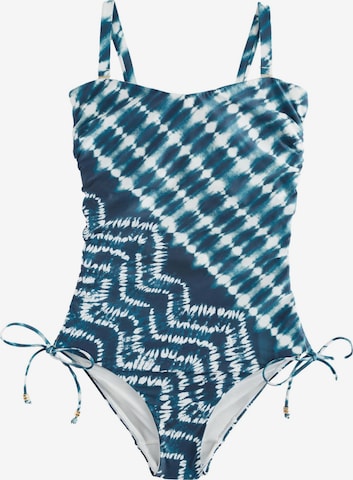 NextBustier Jednodijelni kupaći kostim - plava boja: prednji dio