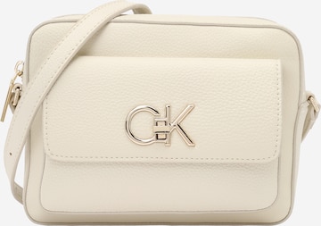 Calvin Klein Schoudertas in Beige: voorkant