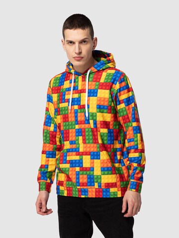Mr. Gugu & Miss Go Kapuzenpullover 'Blocks' in Orange: Vorderseite