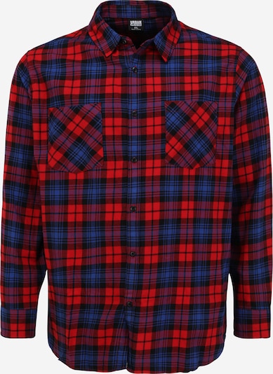 Urban Classics Big & Tall Hemd in blau / rot, Produktansicht