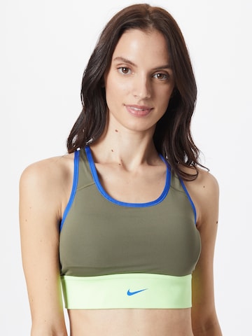 NIKE Bustier Sports-BH i grønn: forside