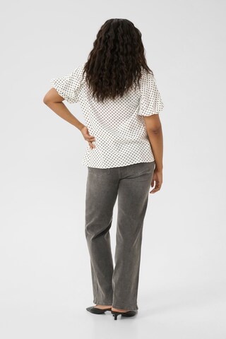 KAFFE CURVE Bluse 'Gina ' i hvid
