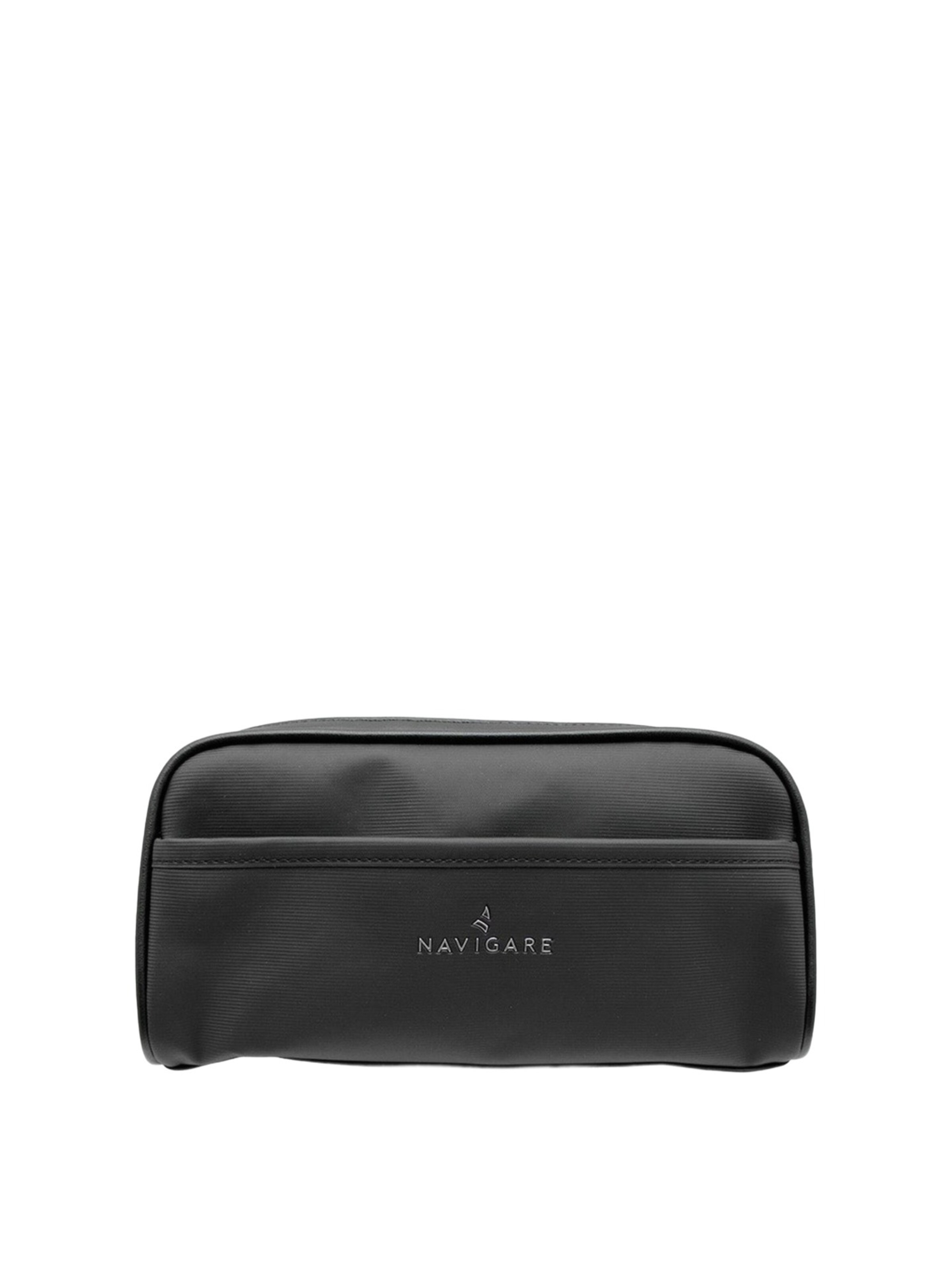 Pochette 'Pochette uomo Navigare poliestere con zip' di Navigare in nero: frontale