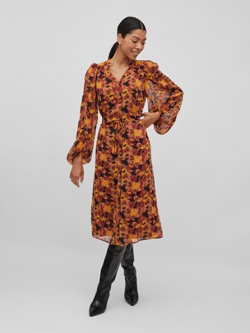 VILA Shirt Dress 'Falia' in Brown