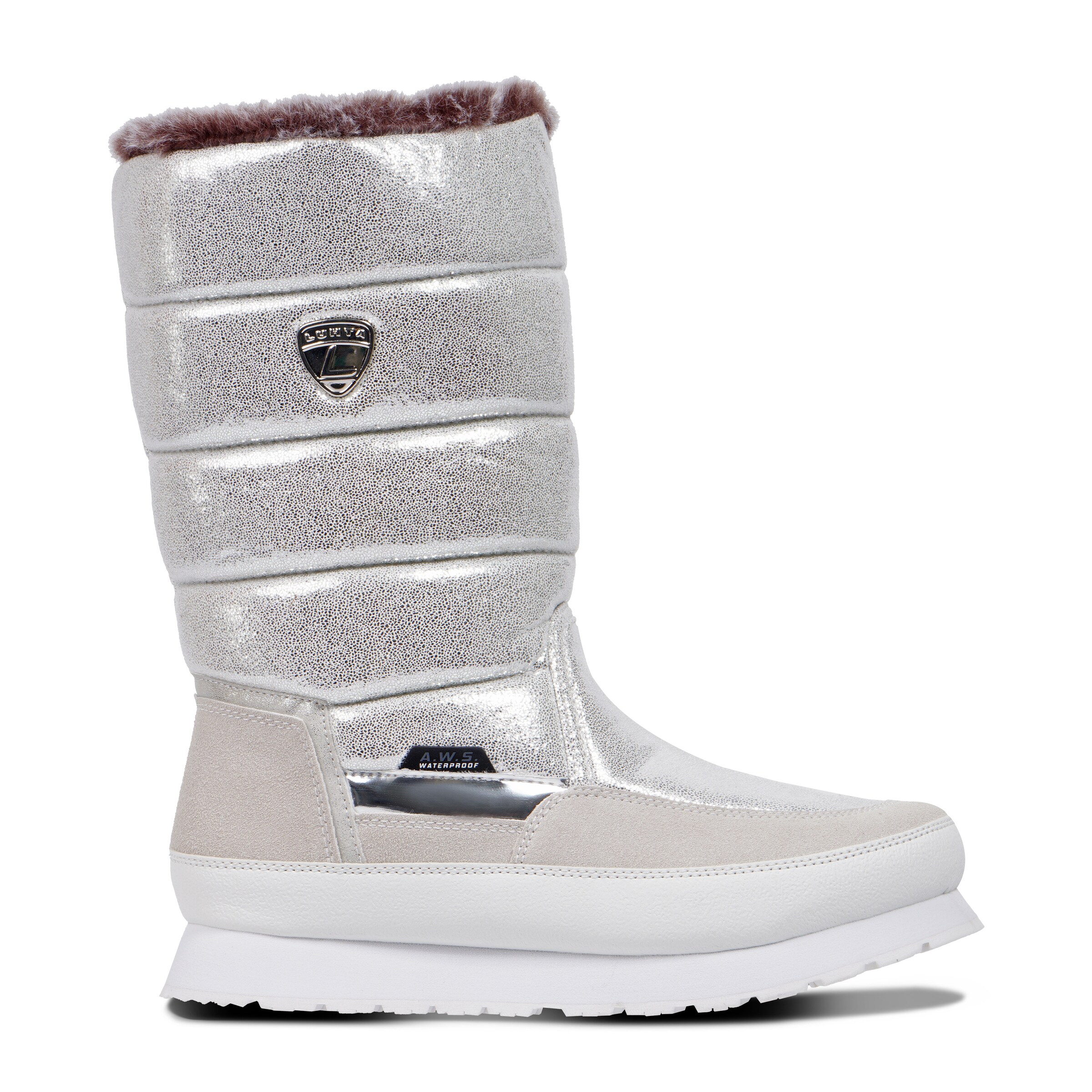 LUHTA Snow Boots in Silver: front