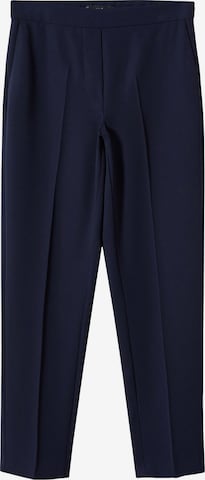 MANGO Pleated Pants 'Semiflu' in Blue: front