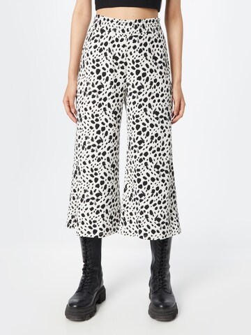 River Island Wide leg Παντελόνι σε λευκό: μπροστά