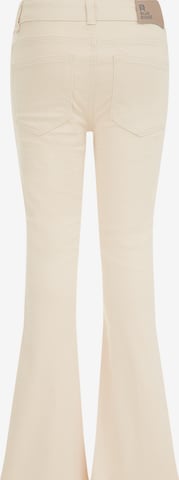 WE Fashion Flared Broek in Beige