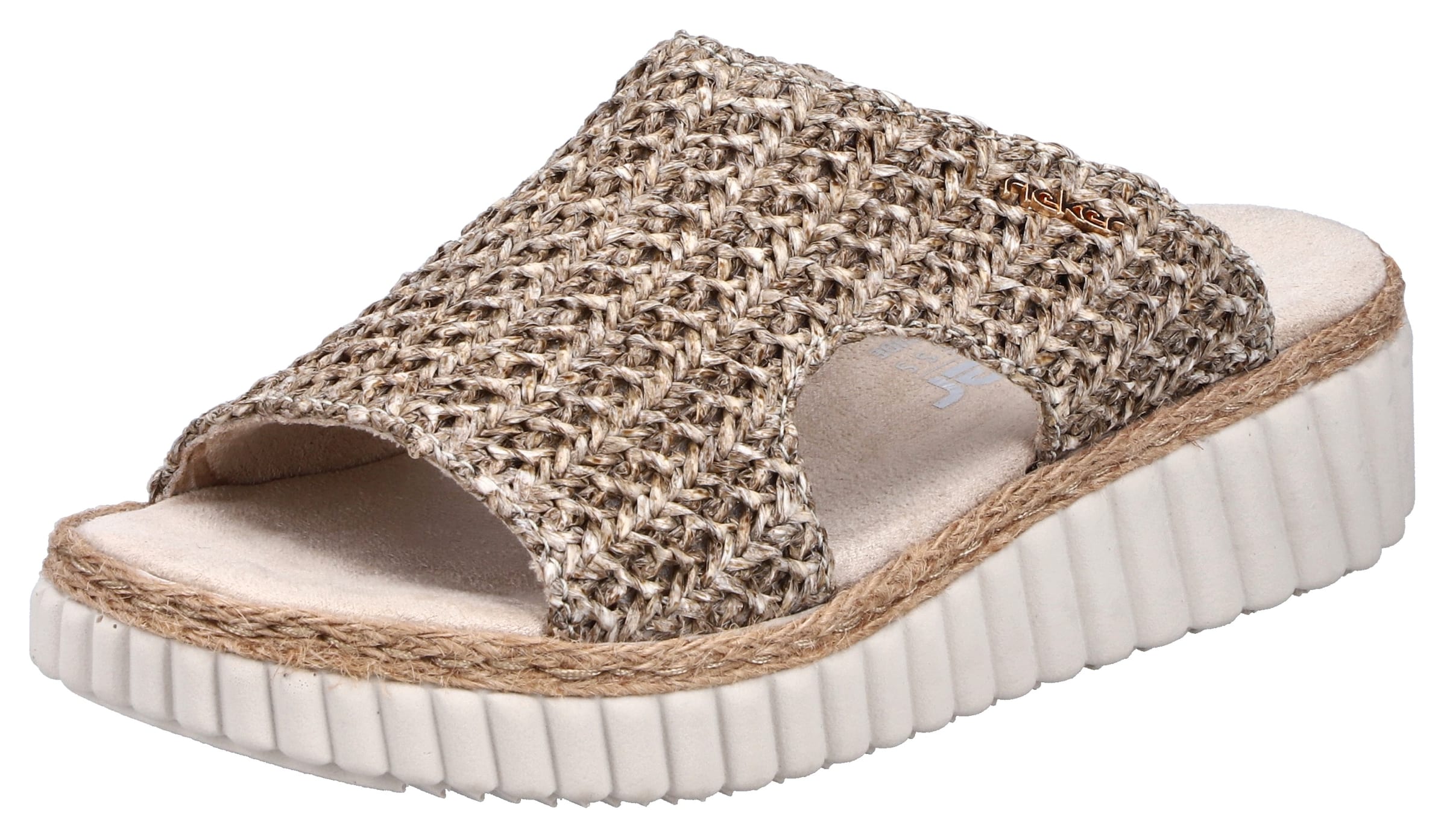 Rieker Mules in Beige: front