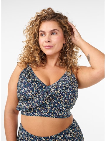 Sutien de tricou Sutien costum de baie 'SKATRIN' de la Swim by Zizzi pe albastru