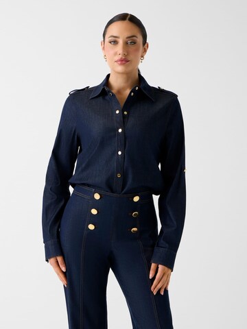 MARCIANO LOS ANGELES Blouse in Blue: front