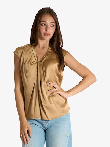 Dixie Bluse in Braun: Vorderseite